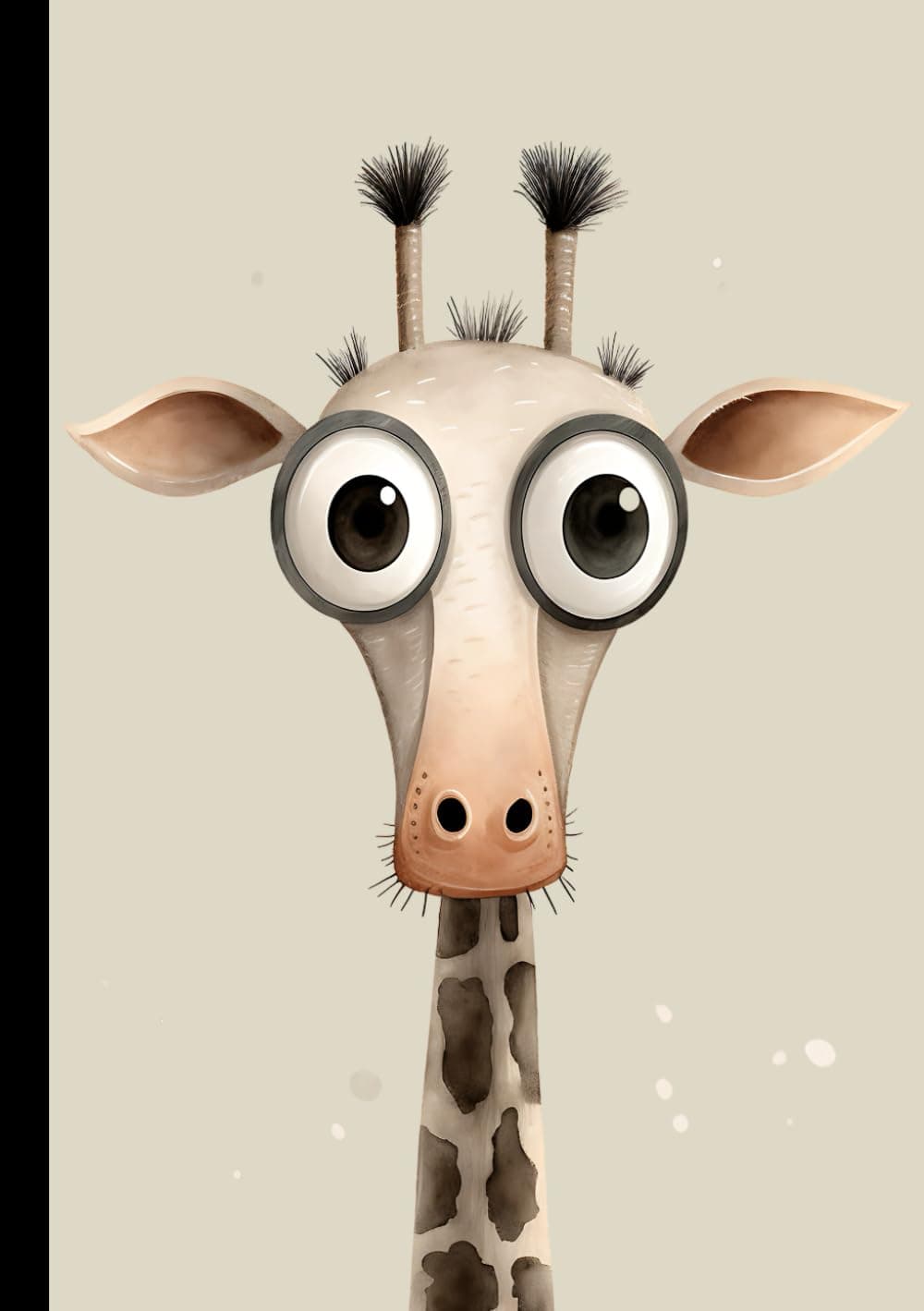 Notizbuch DIN A5 Giraffe süß schlicht gepunktet/dotted ohne Beschriftung: Notes giraffe dotted 5.8 x 8.3"