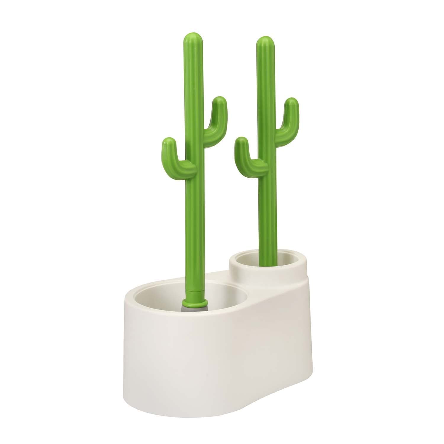 Cactus Toilet Plunger and Brush Set for Bathroom Cleaning - 1 Set