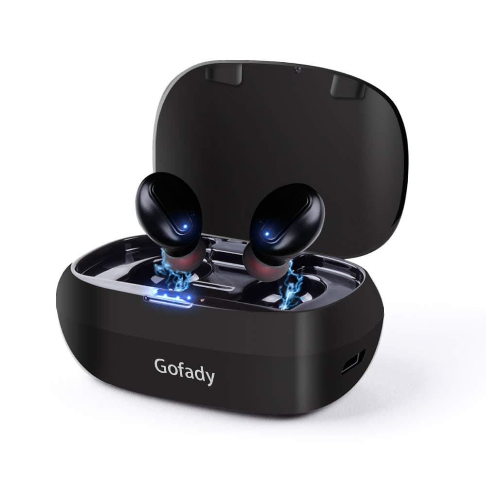 Gofady Wireless Bluetooth Earbuds with Portable Magnetic Charging Case, Anti-Sweat Earplugs Sports Running, Bluetooth 5.0 HD True Wireless Stereo in-Ear Noise Cancelling Headset