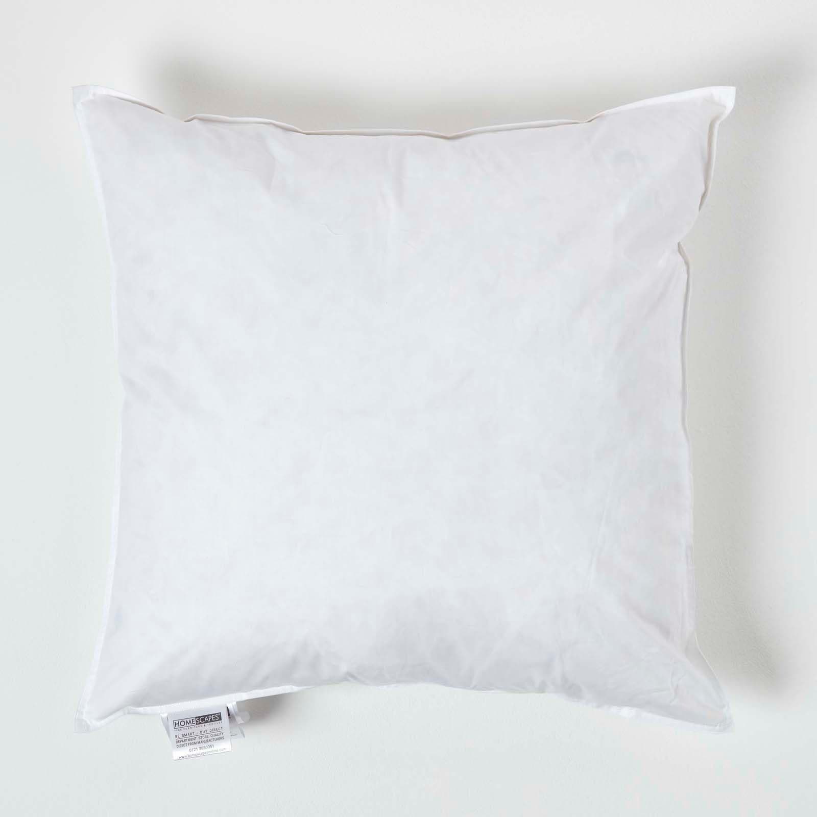 HOMESCAPES Luxury Duck Feather Cushion Inserts 60cm x 60cm (24 x 24”) Perfect Bounce Back and Down-Proof Cover, Generously Filled Inner Pads Fillers, Hypoallergenic, RDS Certified, Machine Washable