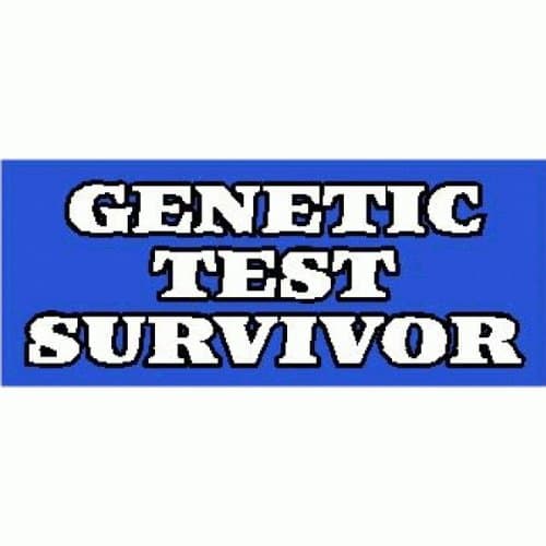 Genetic Test Survivor -EXTERIOR WHEELCHAIR, CUPBOARD, COMPUTER STICKER - WS101