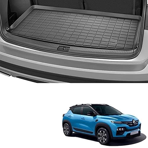 DECODE PVC Dustproof/Waterproof/Foldable/Antiskid Car Dicky, Trunk, Boot Mat Compatible for Kiger. (Black)