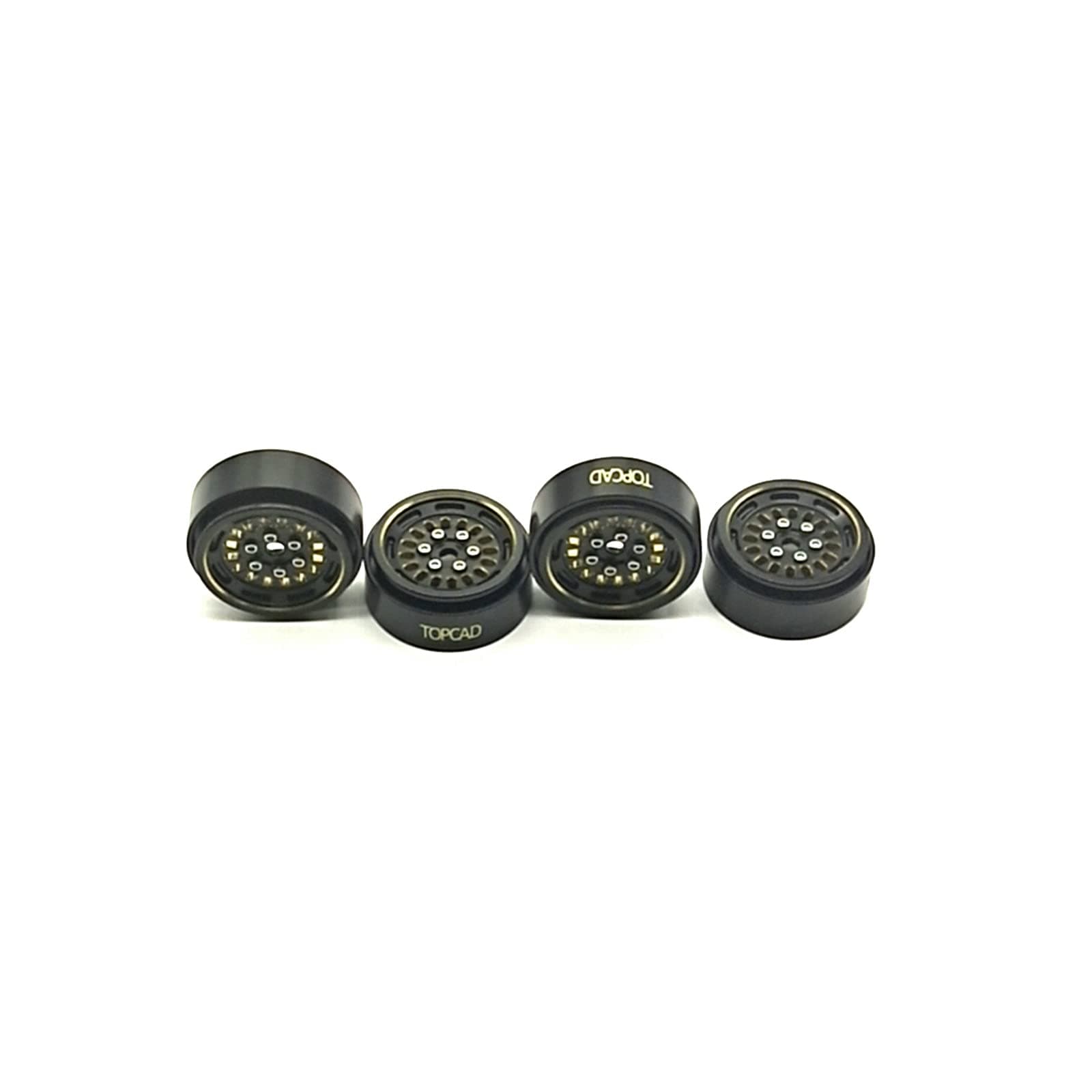 TOPCAD 1.0-inch Brass Wheels for 1/24 RC Track axial SCX24 90081, Fashionable Model
