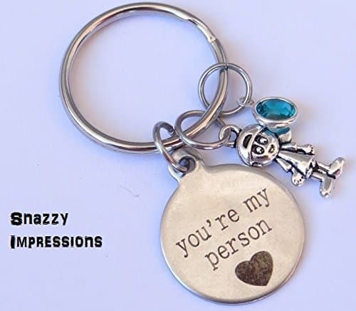 You are my person keychain, you're my person, stamped keychain, Greys Anatomy, Person