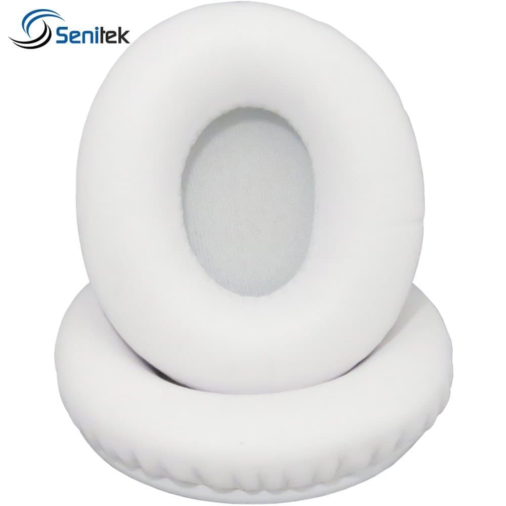 Solo / Solo HD Memory Foam Protein Leather Replacement Ear Cushion Earpads for Beats by Dre Solo / Solo HD Headphone - White