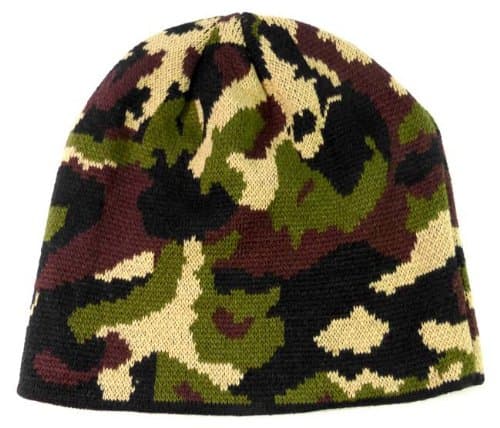 Uncuffed Camo Beanie Knit Hat Winter Cap 8 Inches Camouflage #1 [Apparel]