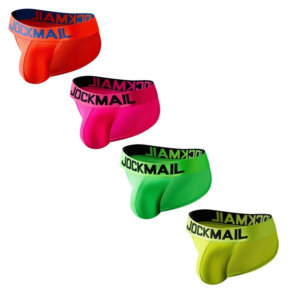 4pcs/Pack Mens Briefs Underwear Mesh Comfort Underwear Briefs Men Underpants