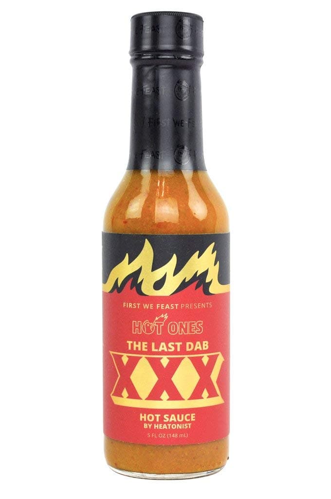 Hot Ones Last Dab Hot Sauce The Last Dab XXX, Pepper X is the World's Hottest Pepper: Chili-Pepper, Chocolate & Peach, Three Distinct Strains Clock Over 3 Million Scoville Heat Units, 5 fl oz Bottle
