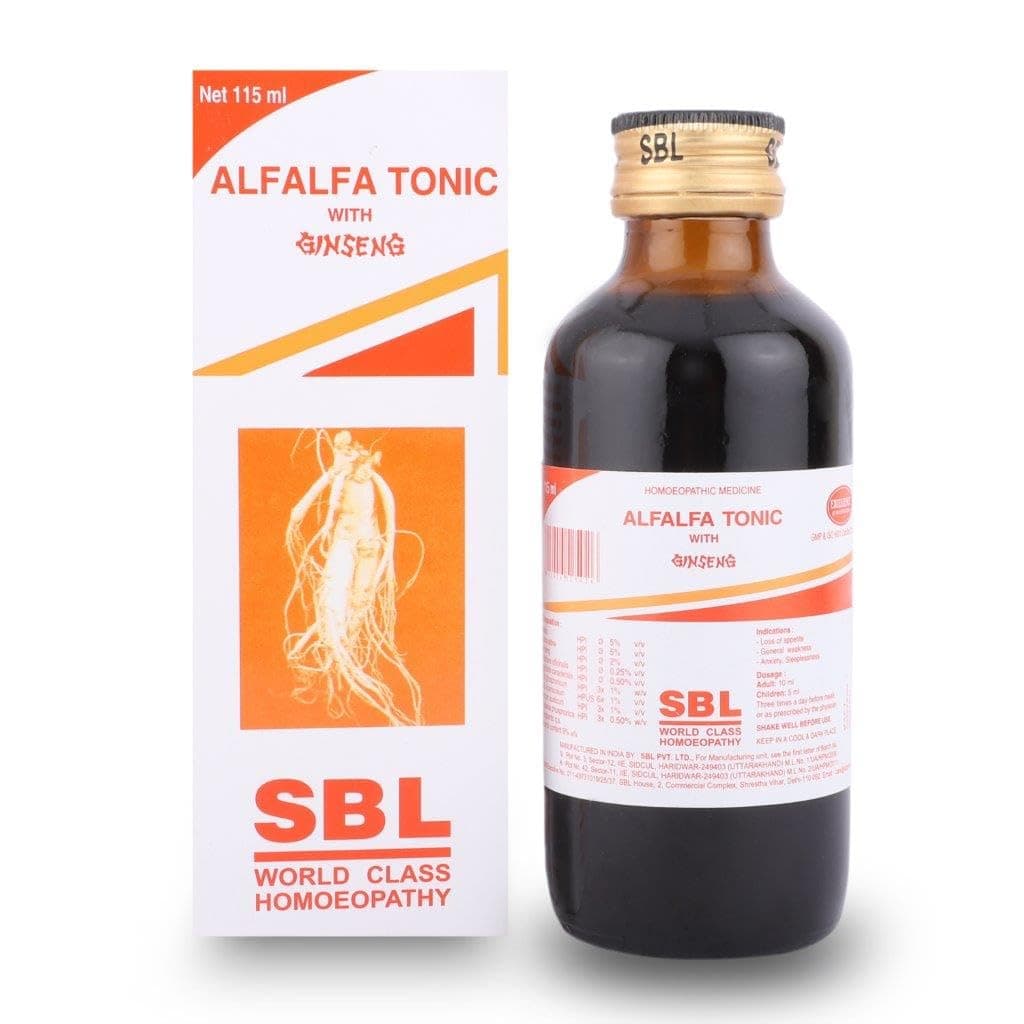 Organic Homoeo ALFALFA TONIC WITH GINSENG 180 ML SBL