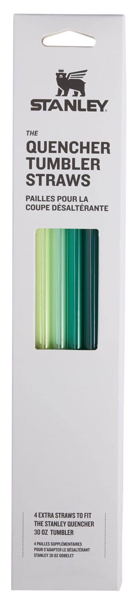Stanley Reusable Quencher Straws | 4-Pack of BPA-Free, Reusable Straws for Clean Drinking | Perfect for Stanley's 30oz Tumblers | Green