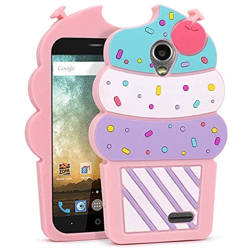 ZTE Maven 3 Case, ZTE Maven 2 Case, ZTE Overture 3 Case, Prestige 2 N9132, Sonata 3 Z832 Z831 Case Cute Cat 3D Cartoon Teens Girls Women Silicone Rubber Cover for ZTE Avid Plus Z828 / Trio (White Cat)