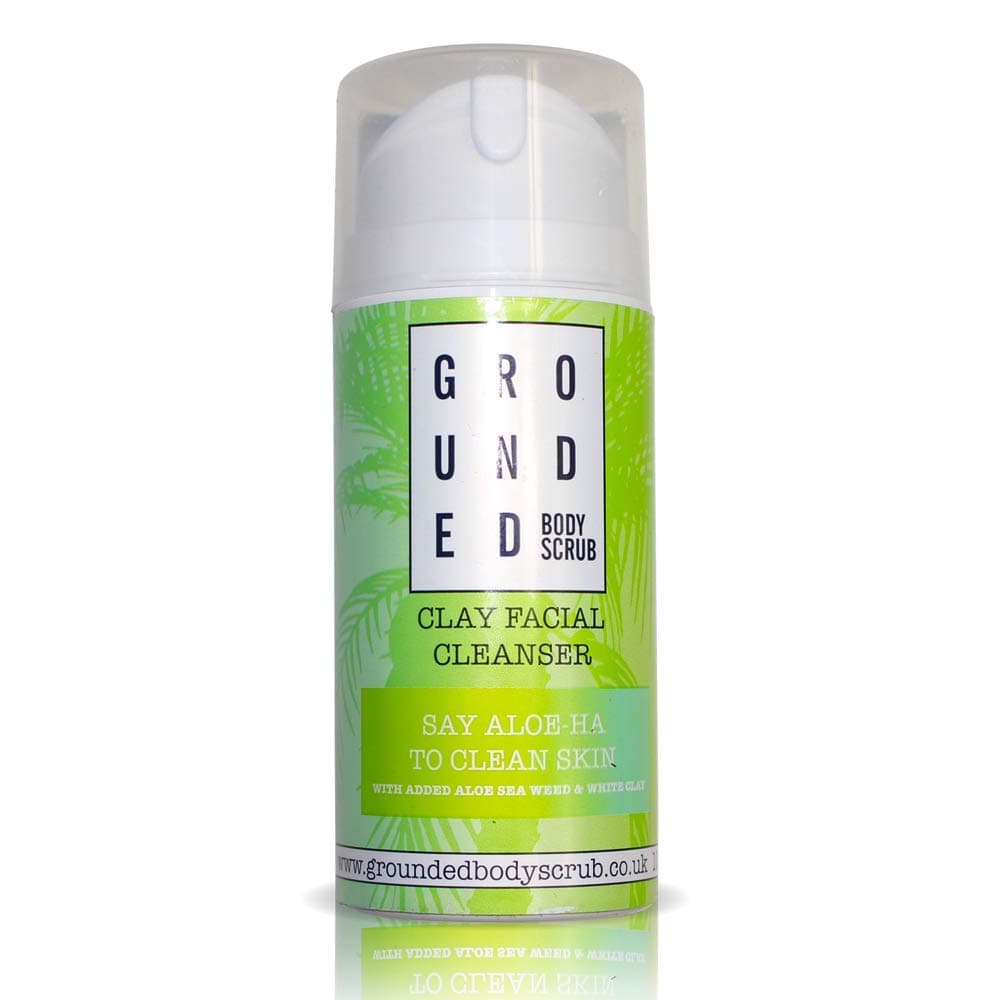 Grounded Aloe Vera Face Cleanser - 150ml, With Aloe, Seaweed & Clay Creates Soothing, Hydrating Skin | Added Vitamins, Minerals & Anti-Oxidants | Natural Oil & Cream Use Daily, For Men & Women