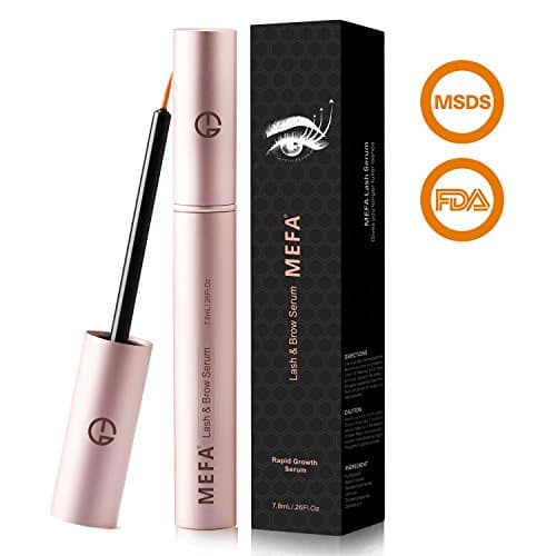 Natural Eyelash & Eyebrow Growth Serum (7.8ml) - Lash Boost Enhancing Serum to Grow Thicker Longer Lashes - Nourished Eyelash Conditioner & Enhancer