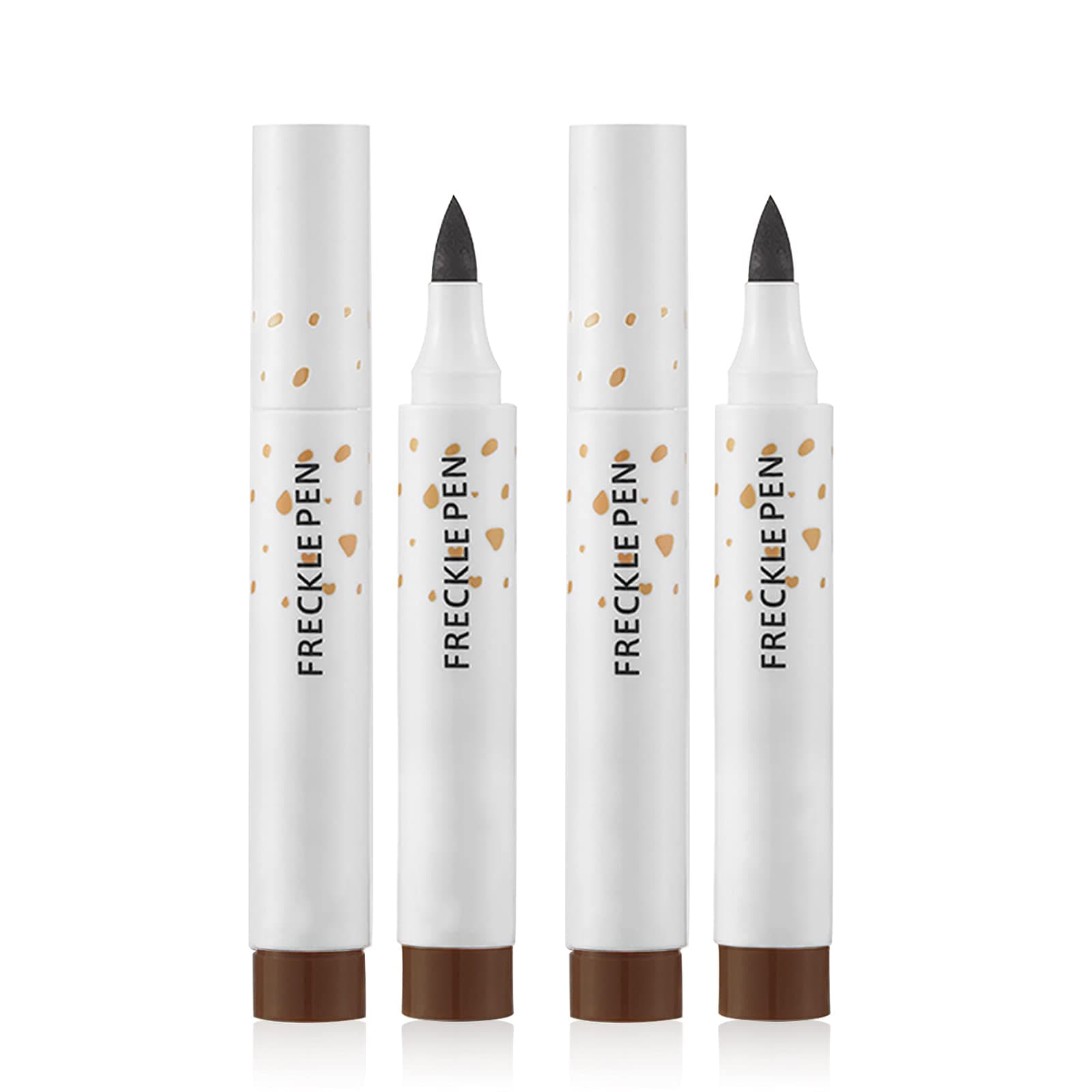 Freckle Pen 2 Pcs Dark Brown Waterproof Lasting Natural Like Face Freckle Makeup Pen 0.17 Fl Oz