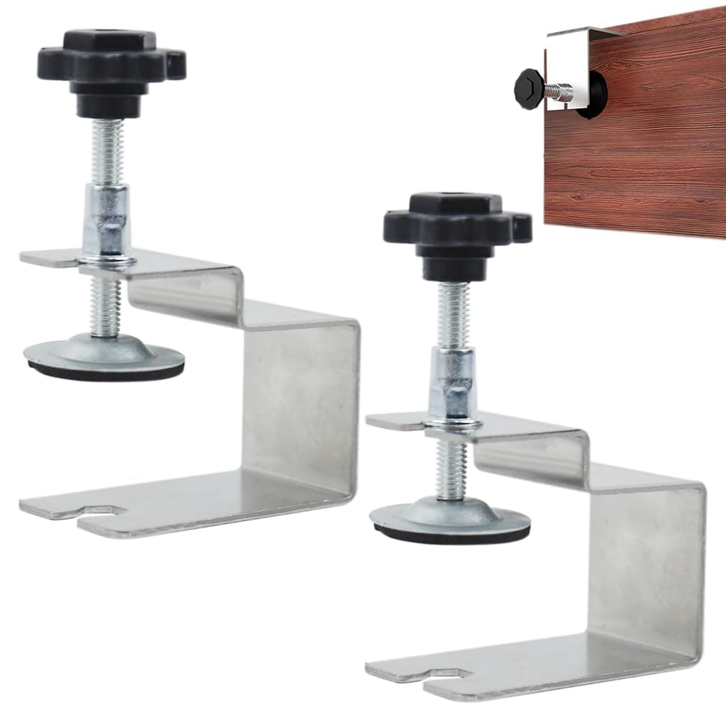 Serplex 2PCS Stainless Steel C Shaped Clamps for Woodworking, Metalworking, DIY Craft, Drilling, Punching, Drawer Door Installation