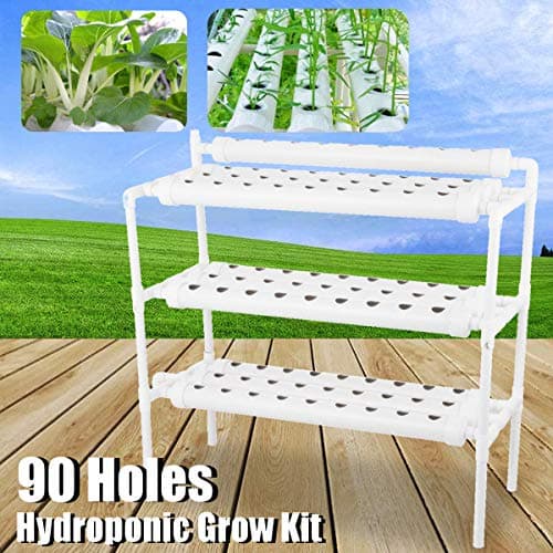Hydroponic Grow Kit 90 Sites 10 Pipes Vegetable Gardening Garden System 4ft Hose