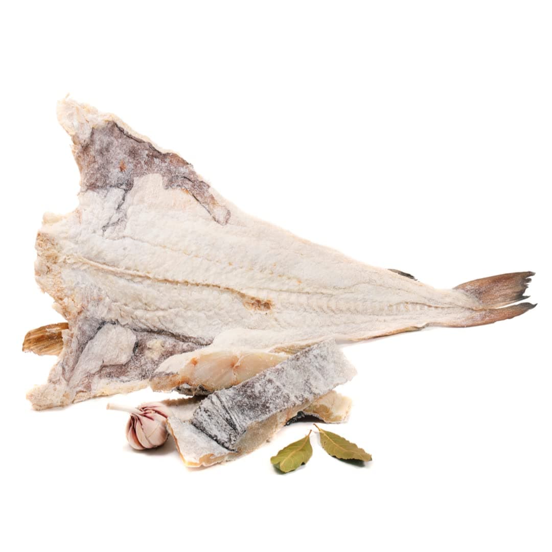 Salted Cod 1.2kg ±%5 | Bacalhau | Traditional Dried & Salted Atlantic Cod | Ready to Soak and Cook