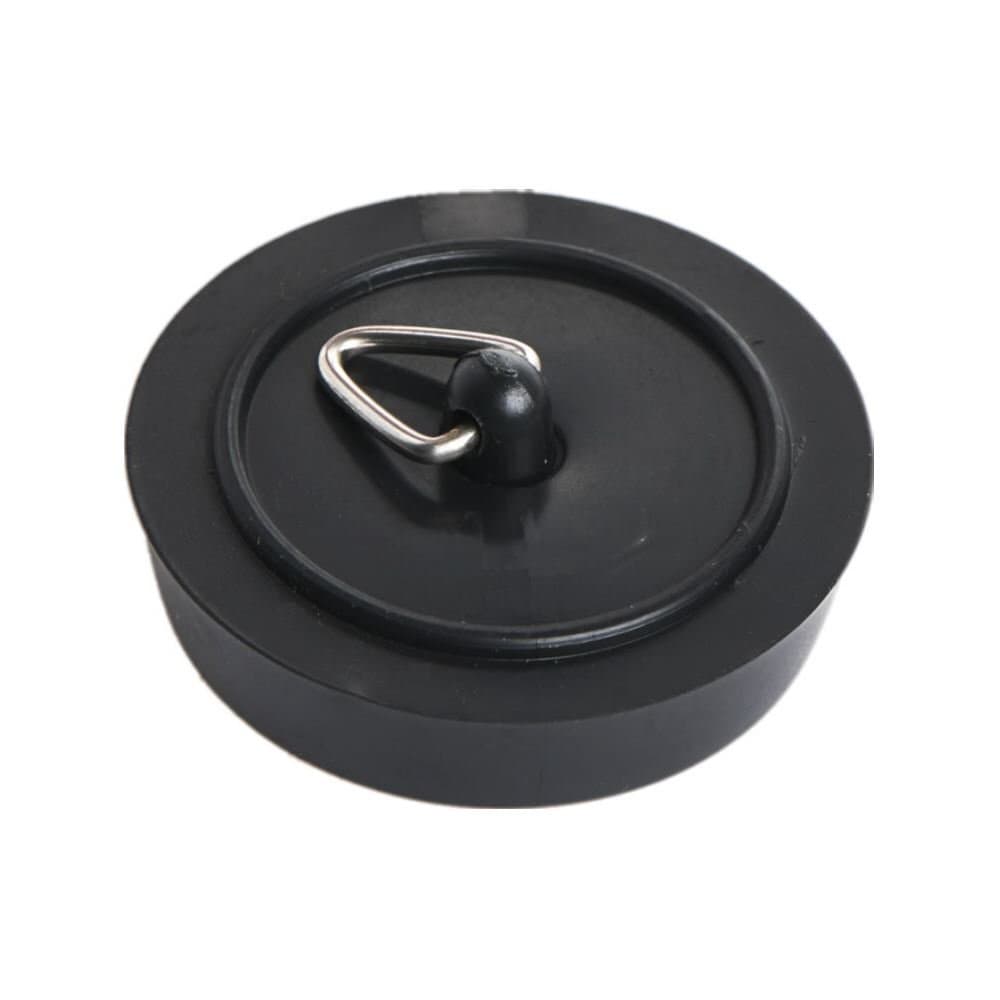 Merriway BH02224 (2 Pcs) Bath Plug, Black 45mm (1.3/4 inch) - Pack of 2 Pieces