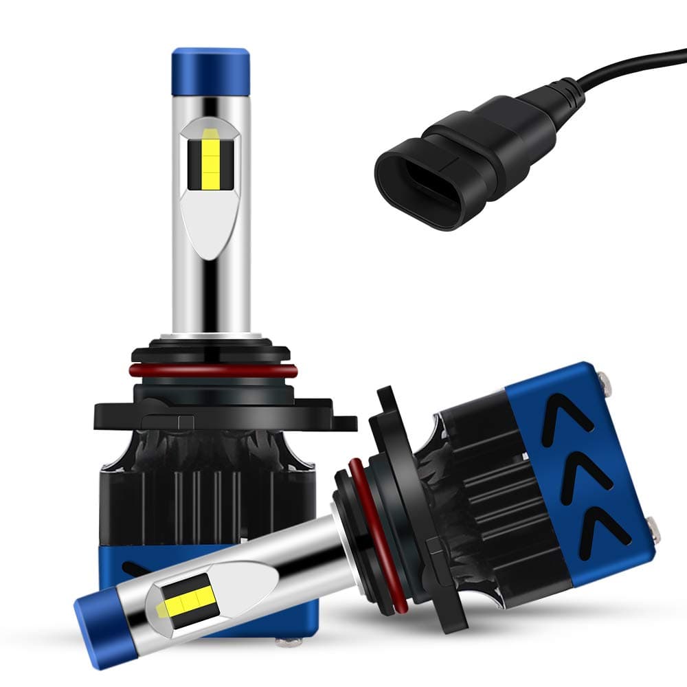 9006/HB4 LED Headlight Bulbs, imoli Upgraded Mini Size All-in-One Car LED Headlamp Conversion Kit White Color 60W 10,000LM/Set 6500K CSP Chips Replace for Halogen Lights(1 Pair)