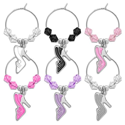 Epic Products High Heel Shoes My Glass Charms (Set of 6), Multicolor