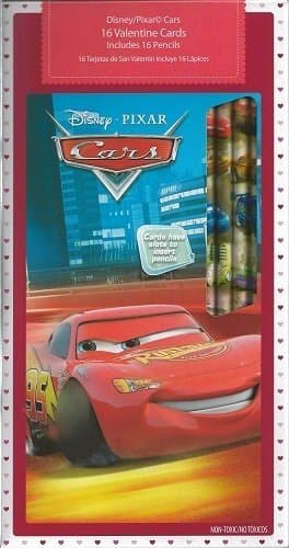 Disney Pixar Cars 16- Valentine Cards Includes 16 Pencils 4 Different Designs
