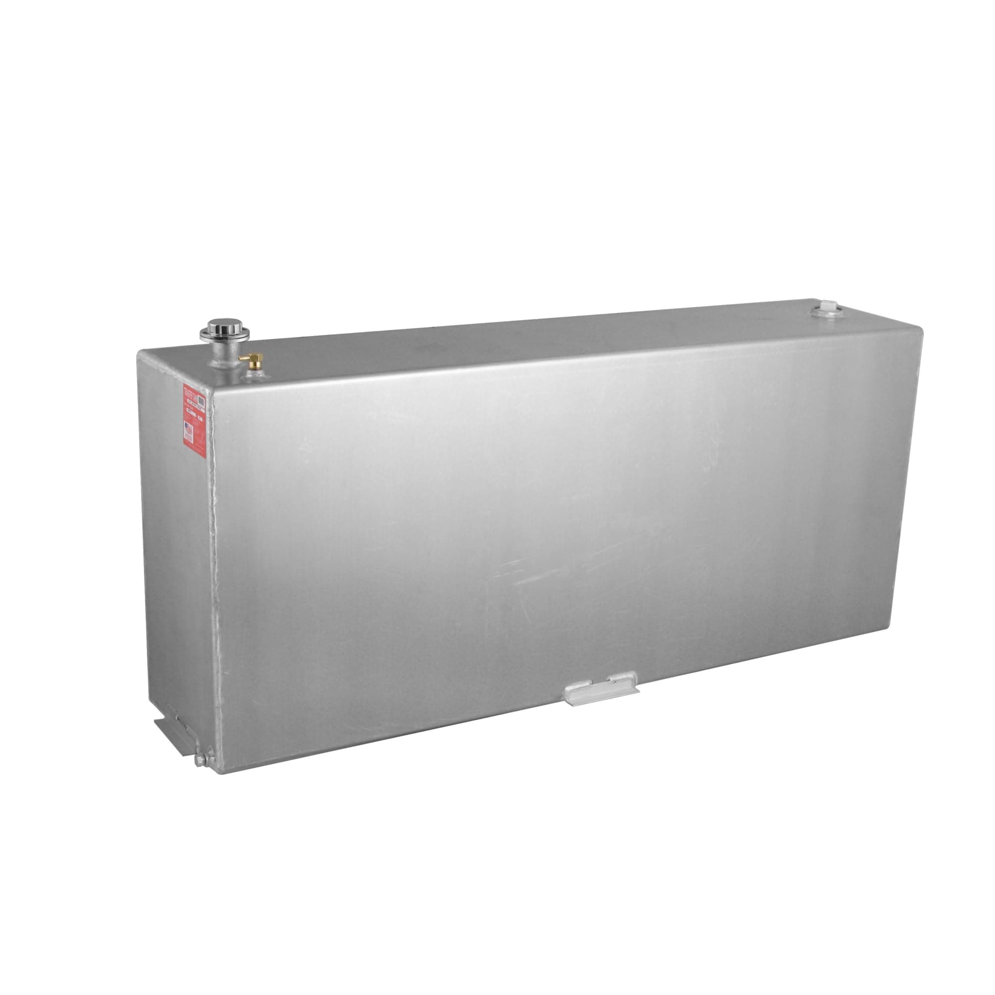 RDS MFG INC 72118 Vertical Transfer Fuel Tank - 90 Gallon Capacity 60" L x 14" W x 26" H, Silver Mill Finish Aluminum