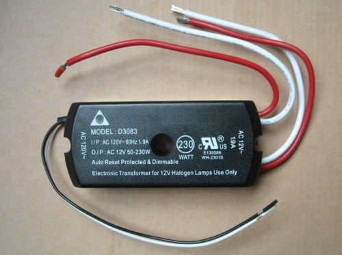 Halogen Electronic Dimmable Transformer 120VAC to 12VAC 230W MAX Fits Wang House WH-2301S American-De Rosa D3083