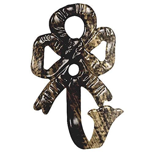 Riel Chyc 5432320 Set of 2 Wrought-Iron Curtain Tiebacks with Bow Design Black and Gold