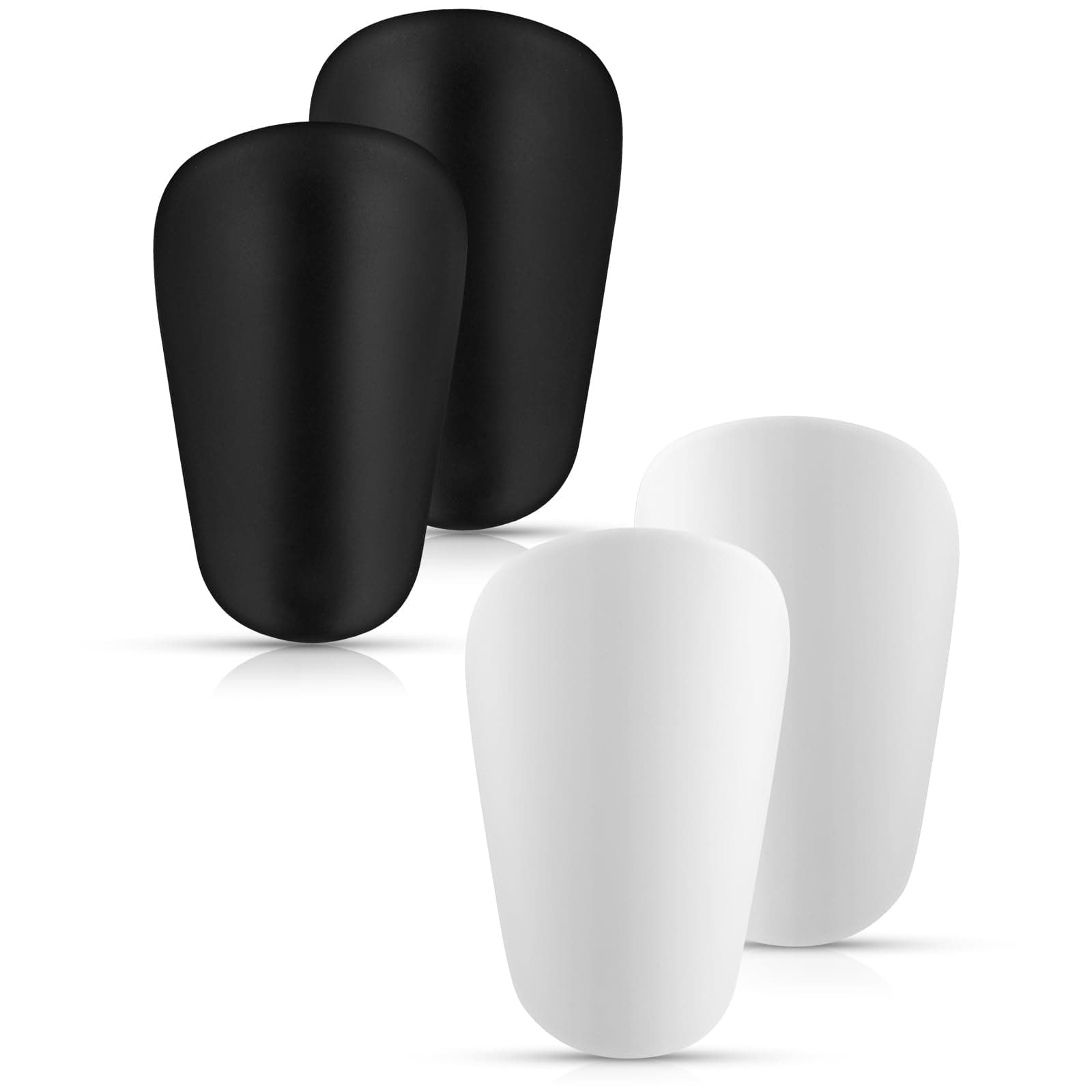 LLOUSSAK 4Pcs Small Shin Guards Soccer, 4×2.3'' Extra Mini Shin Guards Football Shin Pads Inserts, Light & Comfortable Miniature Protective Shinguards Equipment for Youth Boys Girls Teen (S Size)