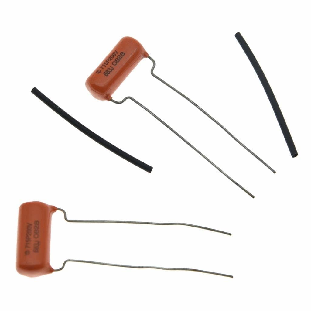 Set of 2 Sprague Guitar Bass 225P Orange Drop Capacitor Caps .068uF 200v Guitar Tone Cap Capacitors