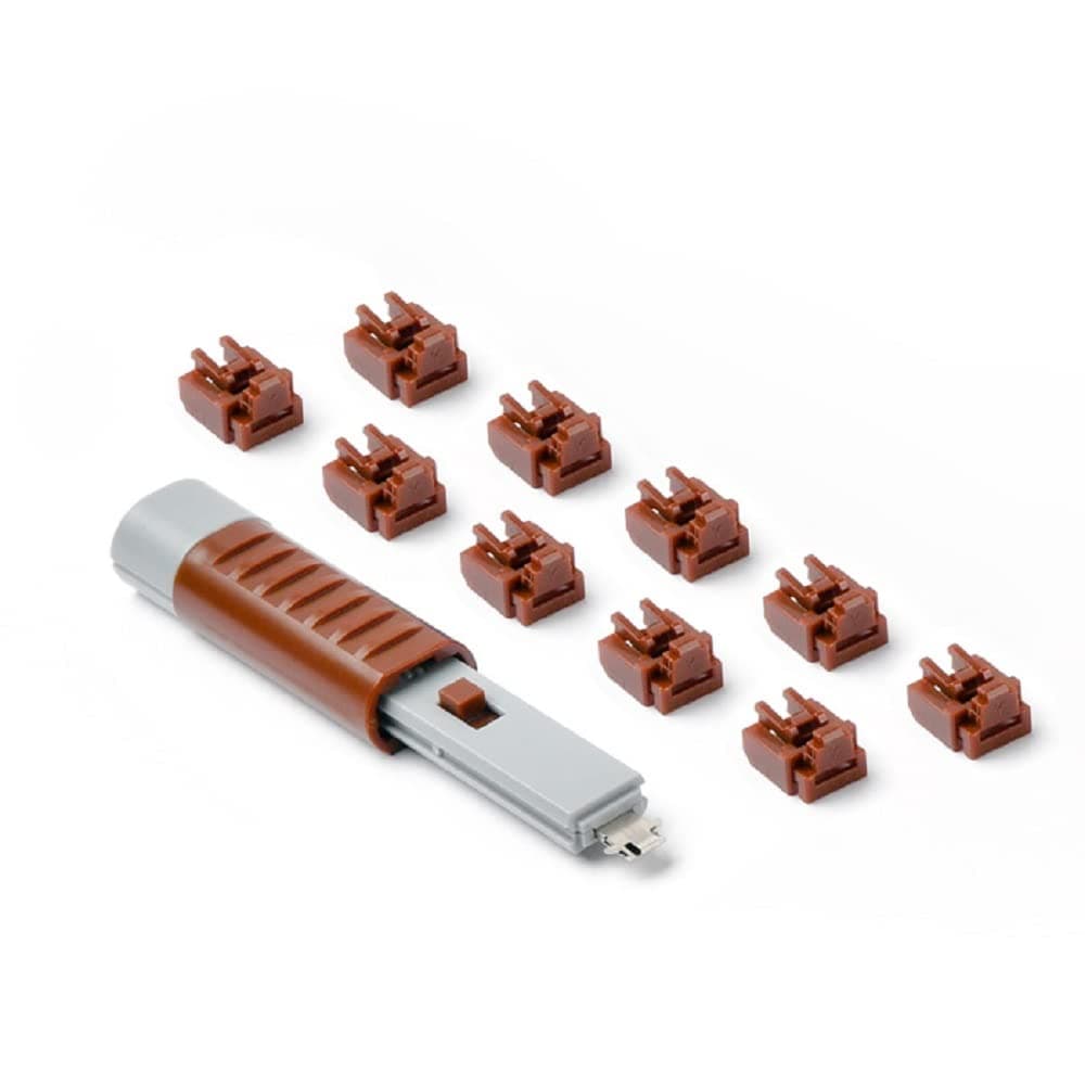 RJ45 Port Lock with Key - 10 Locks 1 Key (Brown)