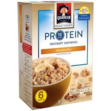 Instant Oatmeal, Protein, Banana Nut Flavor, 6 Count, 12.9oz Box (Pack of 4)