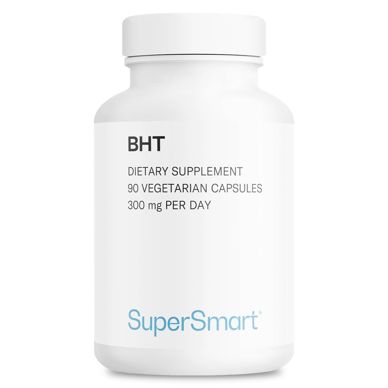 BHT 300 mg Per Day - Butylated Hydroxytoluene - Powerful Antioxidant & Immune Support - Anti Aging Supplement | Non-GMO & Gluten Free - 90 Vegetarian Capsules