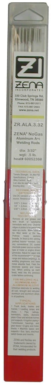 3/32” ZENA® NO-Gas™ Stainless to Stainless to All Super Strength Arc Welding Rods