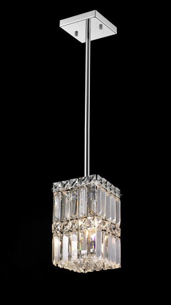 Lighting Originals Jewel Contempo Collection 8 1/2" High Rectangular Crystal Mini Pendant Light