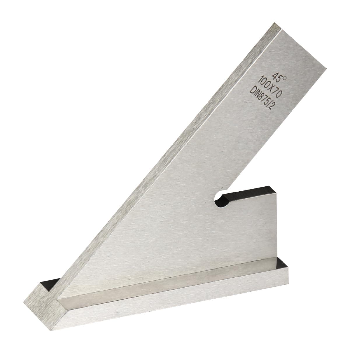 Licorne 45 Degree Machinist Square Miter Square Removable Base DIN 875/2 Standard Angle Ruler Hardened Steel 4x2.8 Inch
