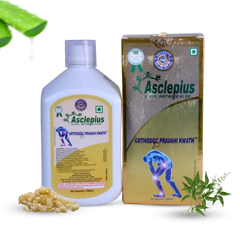 Asclepius Orthodoc Pravahi Kwath Gives Natural Relief for Joint and Muscle Pain, Anti-Inflammatory, Supports Mobility, Ayurvedic Formula,1000ml
