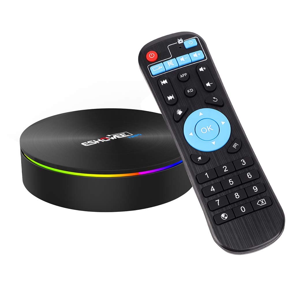 ESHOWEE T95Q Android 8.1 TV Box S905X2 Quad-core 64 Bit RAM 4GB DDR3 ROM 32GB 4K UHD Dual Band WiFi & LAN VP9 DLNA BT4.1