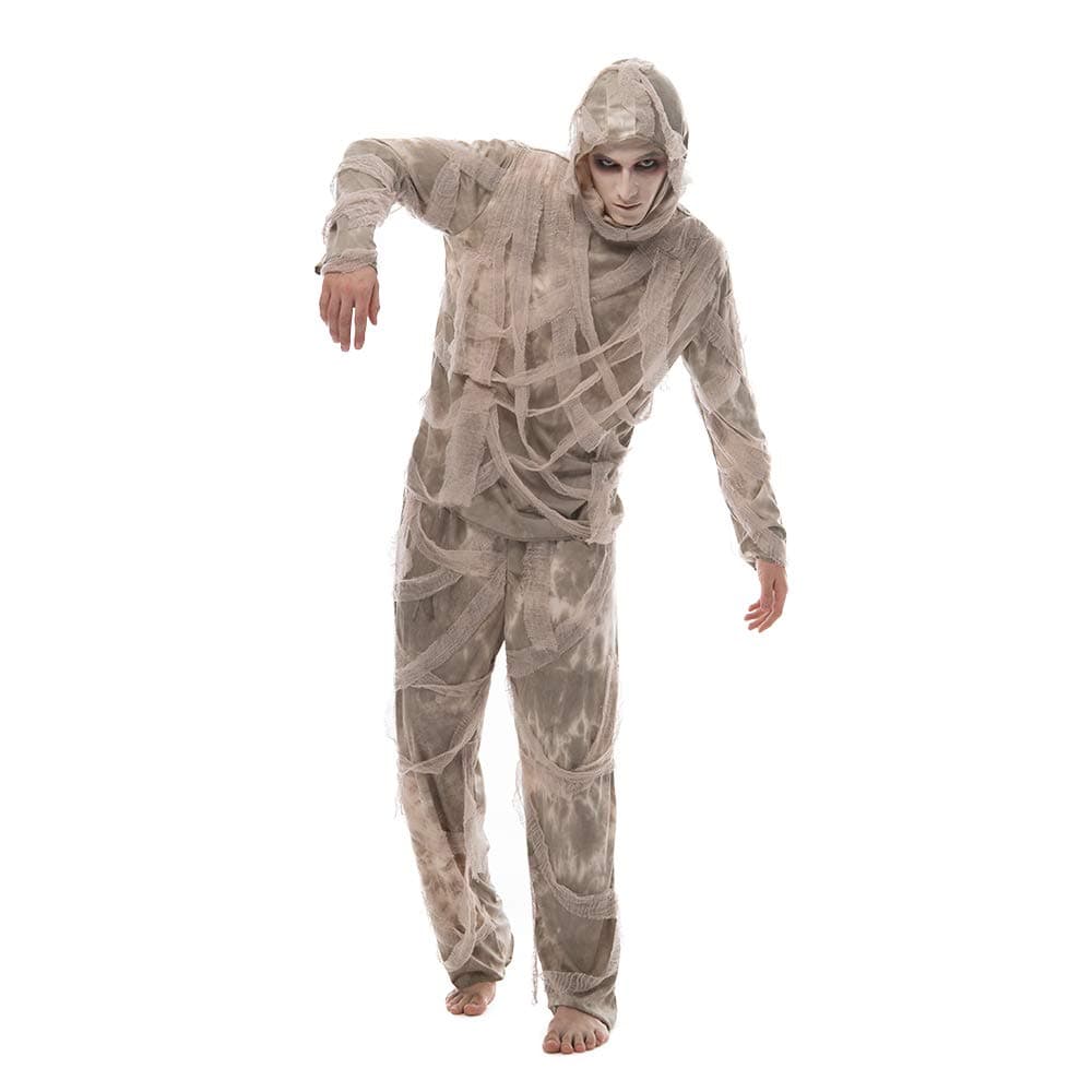 Halloween Mummy Costume Men Horror Fancy Dress Adult Egypt Costume