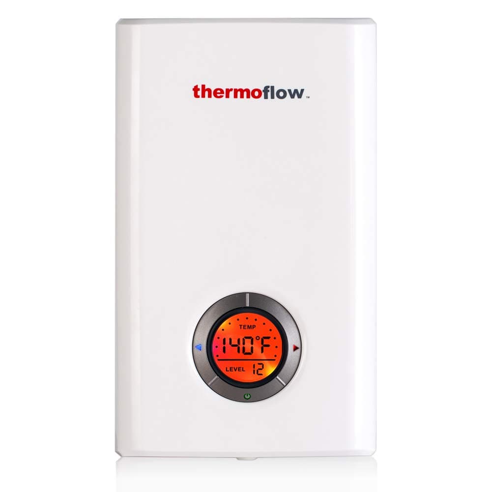 Thermoflow Elex 12 Tankless Water Heater Electric, 12kW at 240 Volts Instant Hot Water Heater with Self-Modulating Temperature Technology