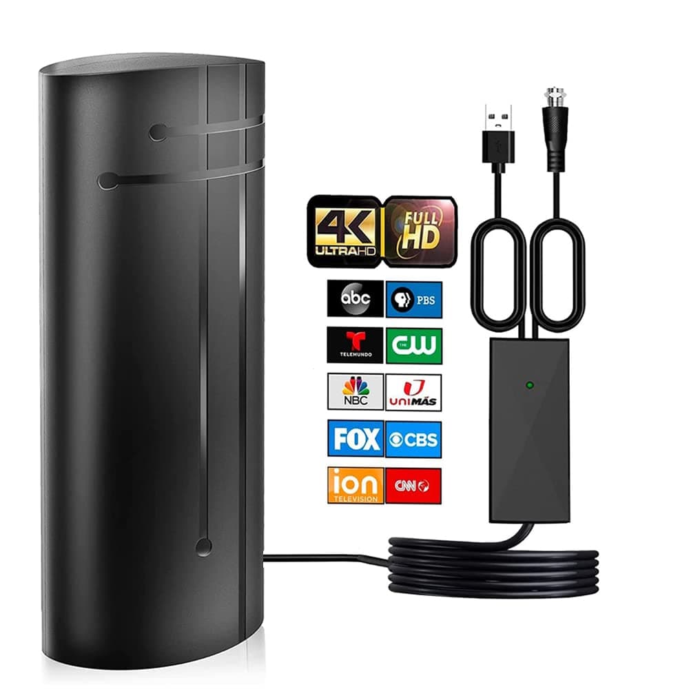 Phantom Powerful Amplified Digital HDTV Antenna,Indoor Outdoor Up to 420 Miles Range 360 °Reception Signal, TV Antenna for Smart TV with 10M Coax Cable - Support 4K 1080p…