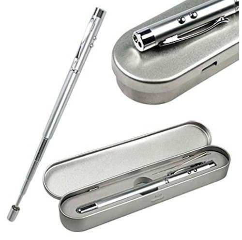 Sandhu 5-in-1 Multipurpose Antenna Pen with Torch, Laser, Pointer, Magnet - A Perfect Corporate Gift with Box and Cells Included