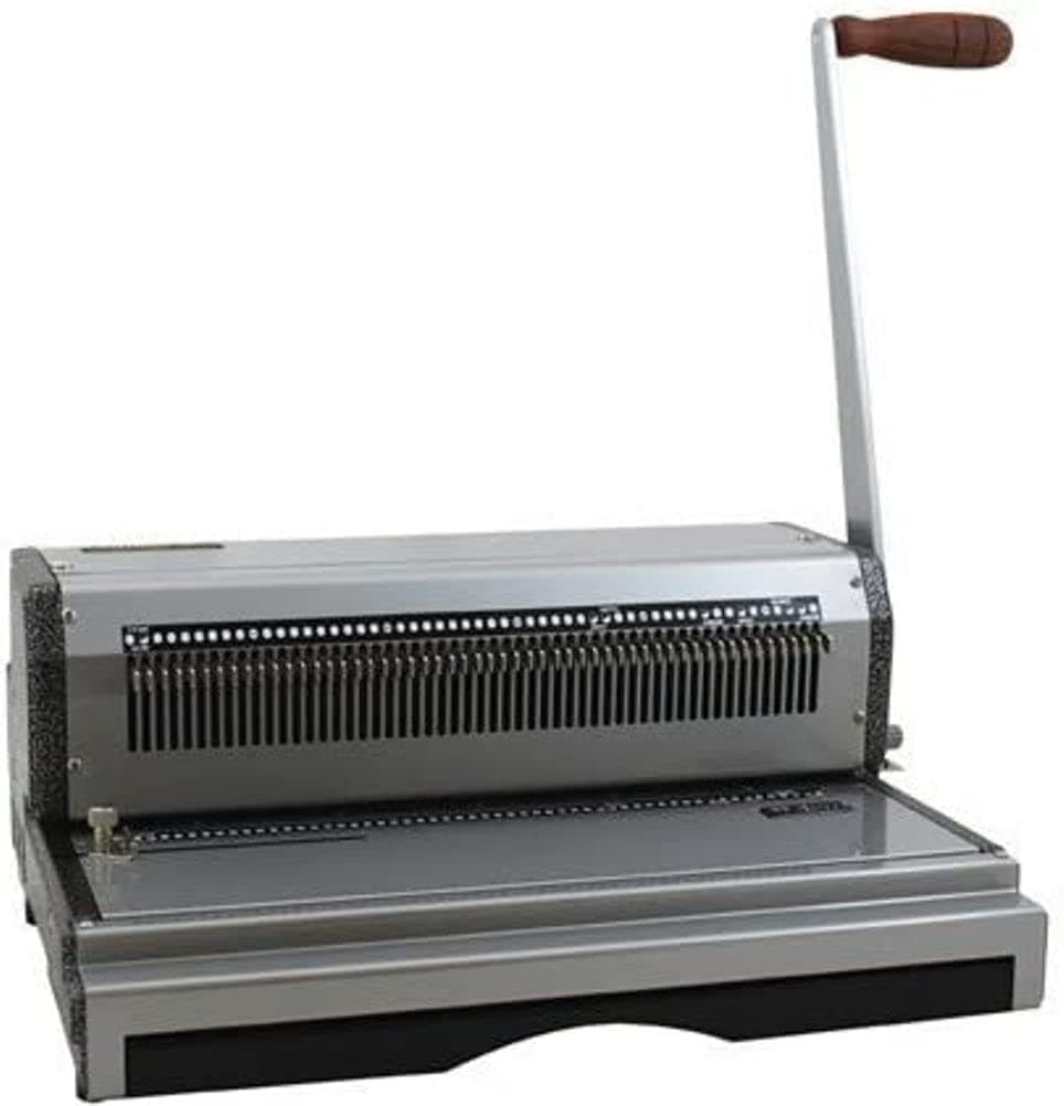 Akiles ACM-M41+ Model CoilMac-M Plus Manual Coil Punch with EZ Inserting Table, Letter 4:1 (0.248"), All 54 Disengageable Pins, Special 4 x 5mm Oval Holes, 13" (54 holes) Single Punch Length