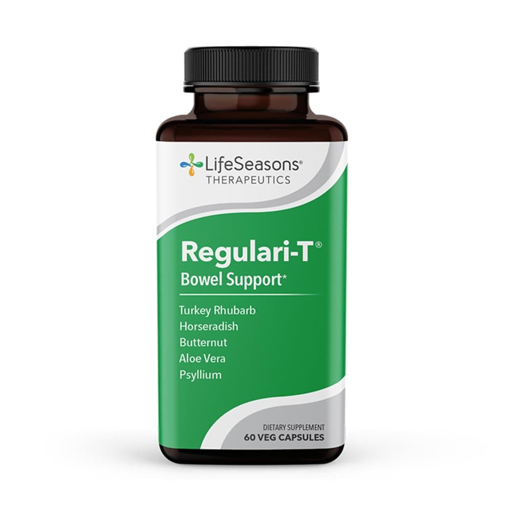 Regulari-T - Bowel Support - Constipation Relief Supplement - Natural Laxative - Maintain Healthy Colon Regulation and Elimination - Stool Softening - Reduce Gas Discomfort - 60 Capsules