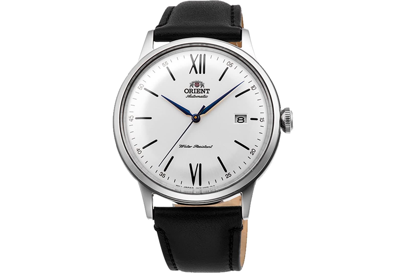 "Bambino Version 6" Automatic / Hand Wind Dress Watch, White, Leather Strap