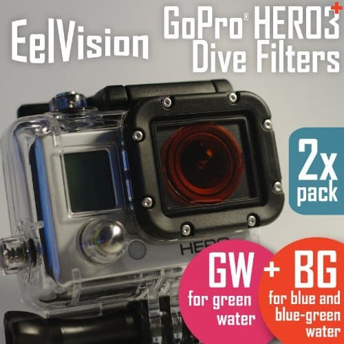EelVision Dive Filters for GoPro HERO4 HERO3/3+ (2 Pack: Red + Magenta) / Dive Scuba Diving Underwater Color Correction