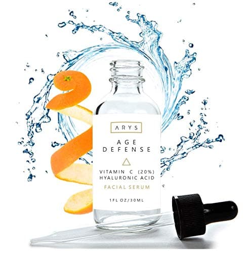 Vitamin C Serum 20% Arys Age Defense with Hyaluronic Acid, Vitamin E, Aloe Vera and Jojoba Oil - For Bright, Firm and Young Skin (1fl. oz)