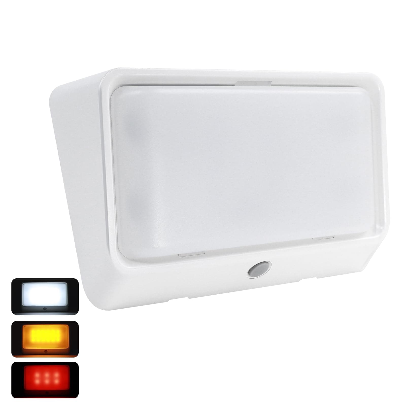 acegoo RV Porch Light w/Switch Dual Color White/Amber Switchable Waterproof 12V RV Exterior Utility LED Replacement Light for Trailer Camper Motorhome 5th Wheels, 450 Lumen & Red Nightlight