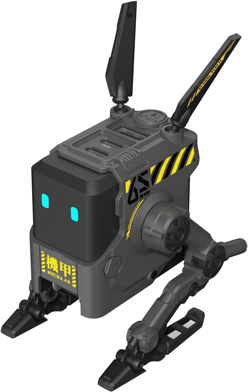 GravaStar ALPHA65 PD Charger, 65W, Rapid Charger, USB-C x 2, USB-A x 1, PD3.0, PPS Standard Support, Type-C, Charge 3 at Once, AC Adapter, Wide Compatibility, iPhone / Android, PSE Certified, Gray