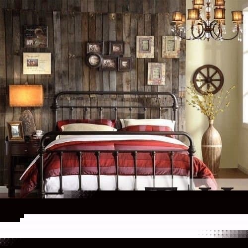 Queen Size Giselle Antique Dark Bronze Graceful Lines Victorian Iron Metal Bed